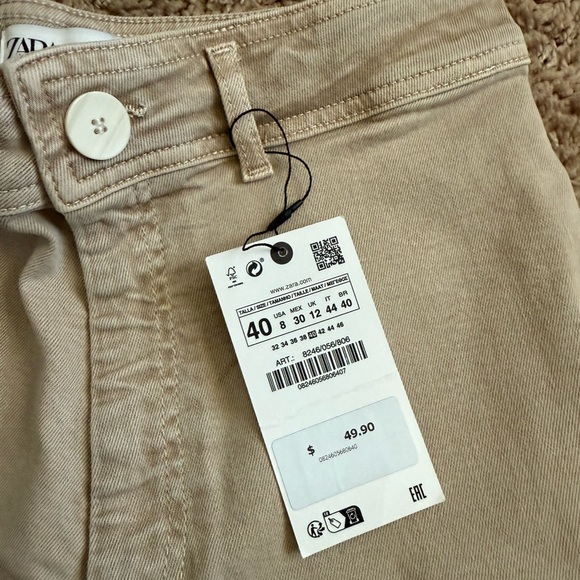 Zara Tan Denim Pants - Picture 4 of 5